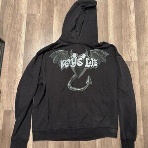 Boys Lie Black Rhinestone Devil Hoodie